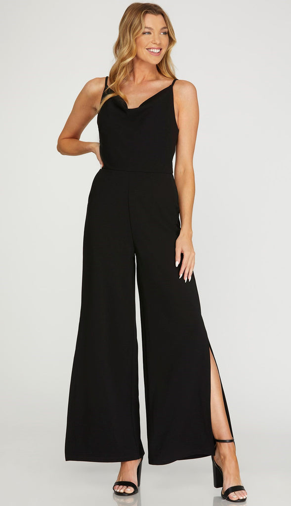 Rayne Wide Leg Jumpsuit- Black