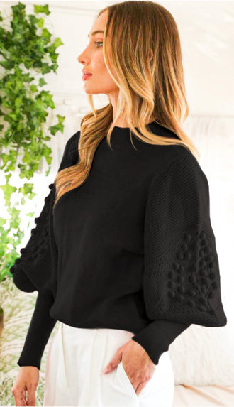Heart Eyes For You Sweater- Black