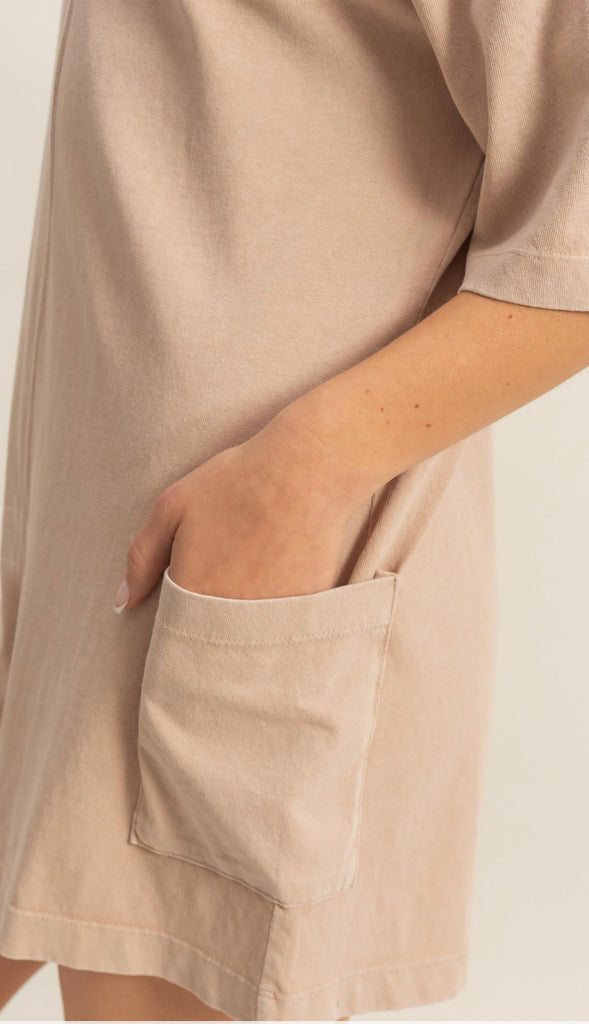 Casual V Back Short Sleeve Romper-