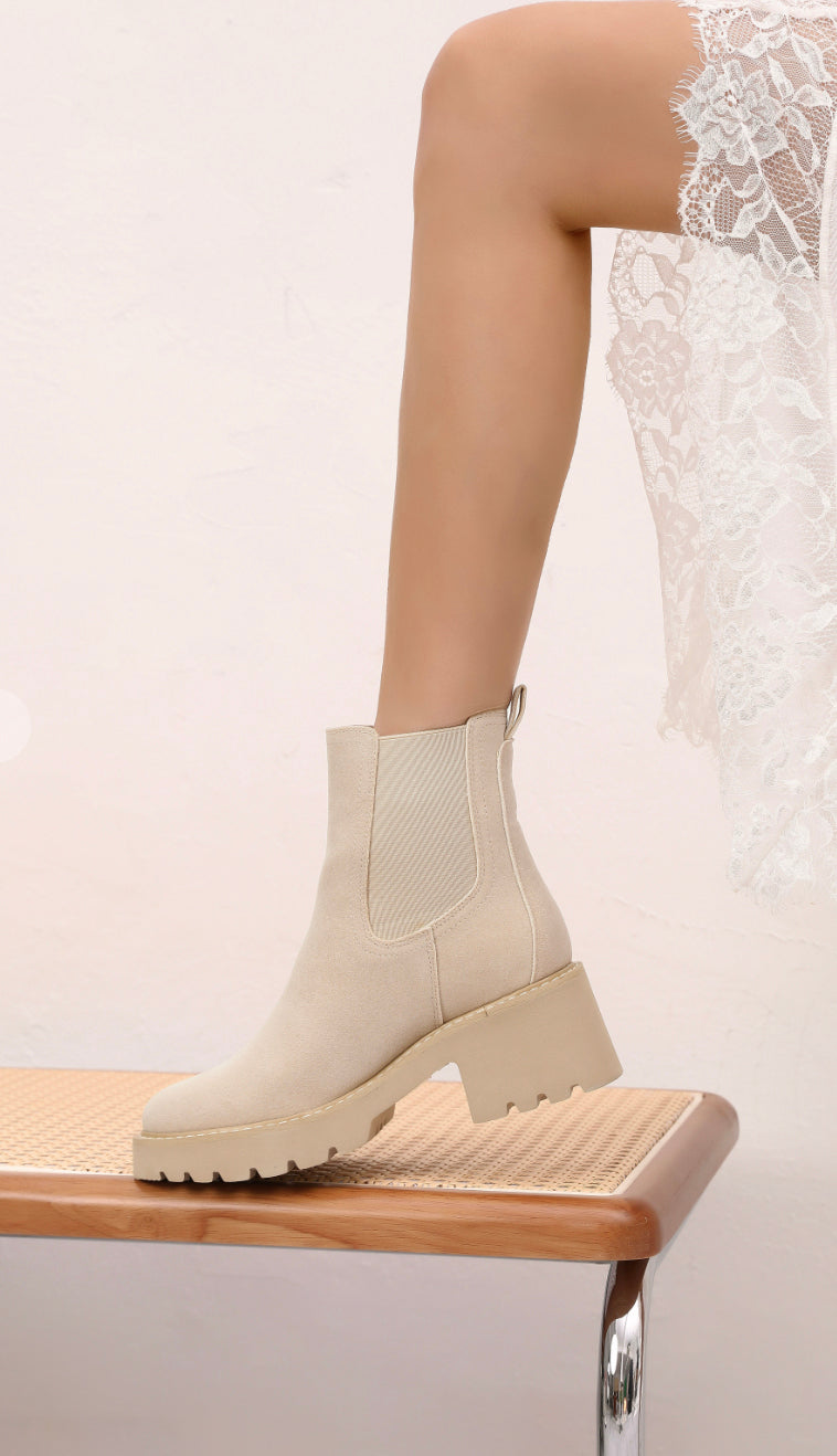 Chelsea Premium Ankle Boots- Beige Chelsea Premium Ankle Boots- Beige