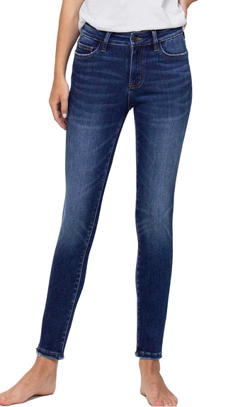 Vervet Ordinary People Mid Rise Skinny Denim- Dark