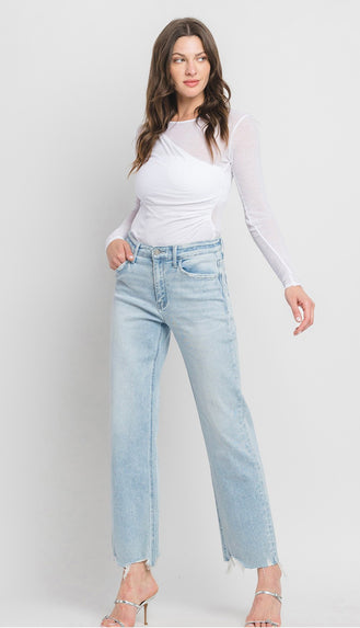 Vervet Meritorious Slim Wide Denim- Light Wash