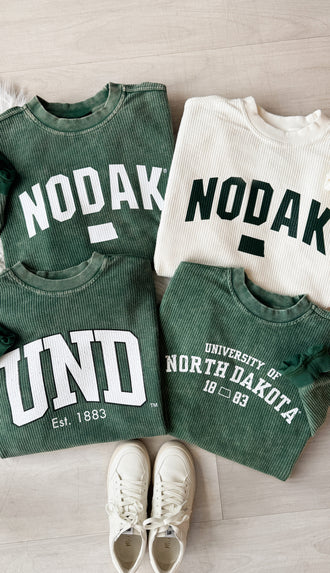 UND Corded Crewneck Sweatshirt