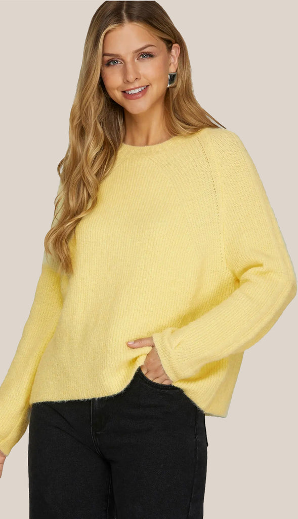 Sunny Day Sweater- Butter Yellow