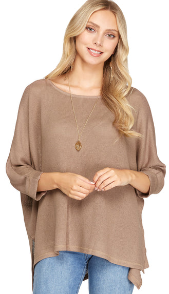 Everyday Essential Knit Top- Mocha