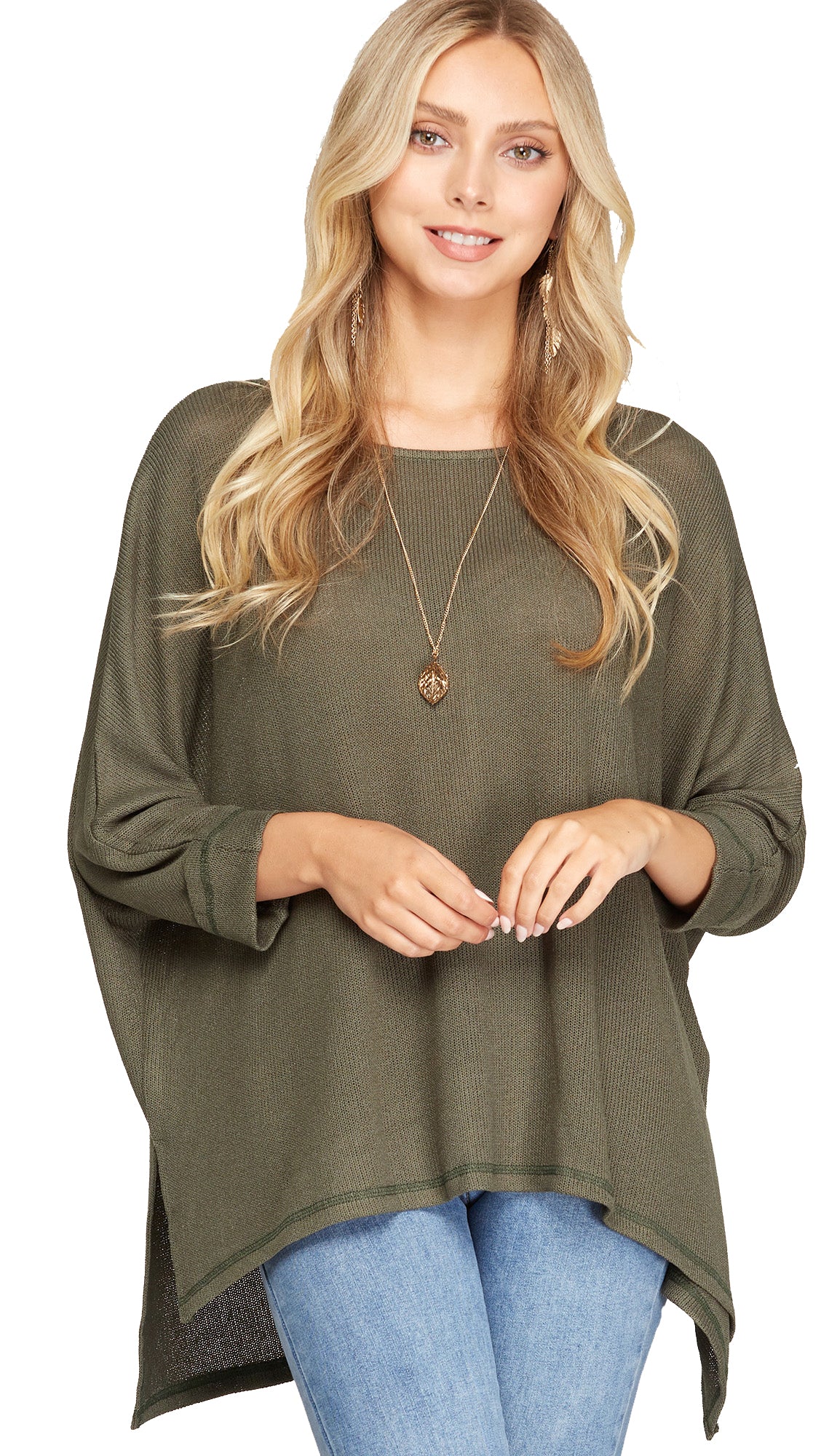 Everyday Essential Knit Top- Olive