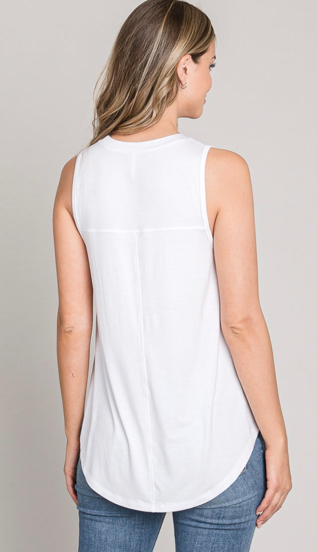 Ultra Soft Muscle Tank- Off White