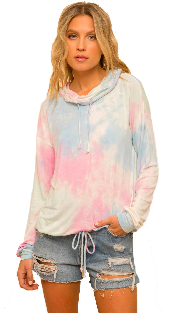 Cotton Candy Tie Dye Pullover- Multi