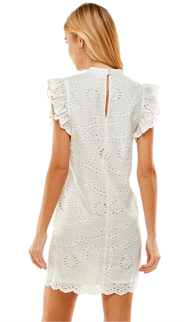 Moment Like This Eyelet Dress- White