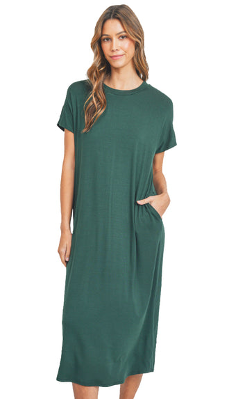 Everyday Occurrence Maxi Dress- Hunter Green