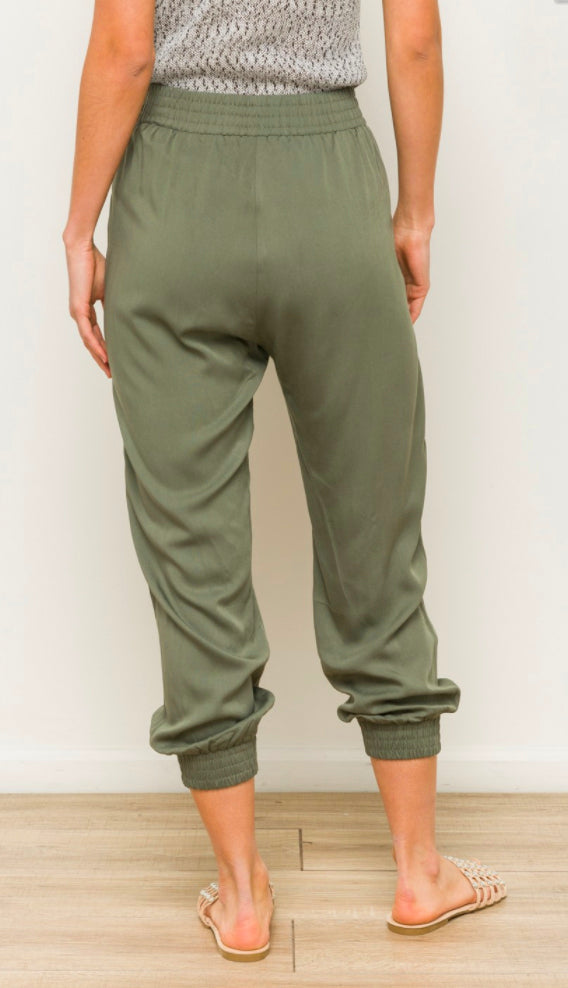 RESTOCK! Outfit Repeat Elastic Waist Joggers- Olive