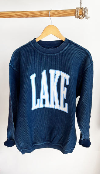 LAKE Corded Crewneck Sweatshirt- Midnight Navy