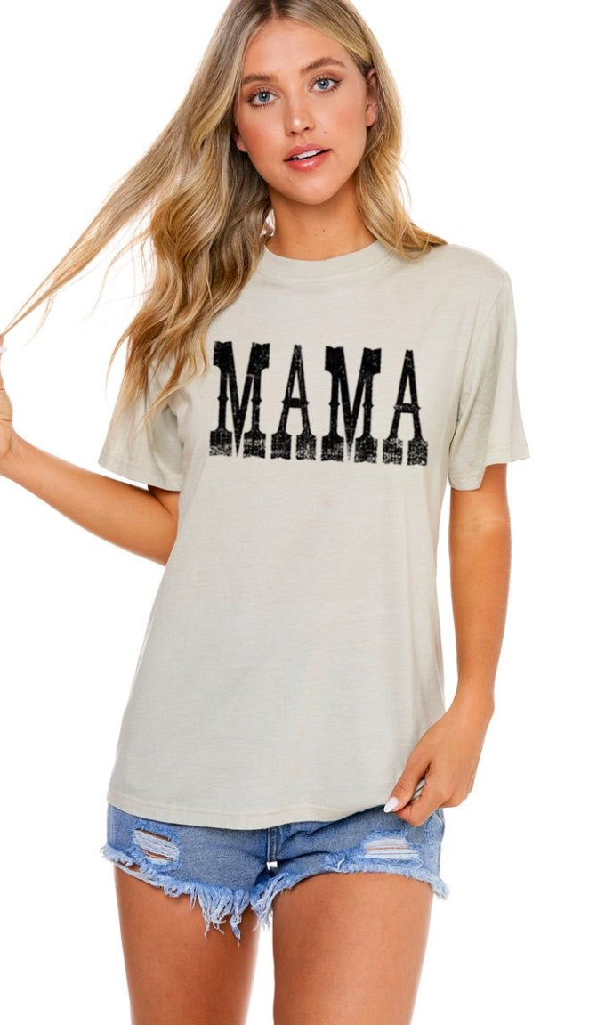 Mama Graphic Tee- Black