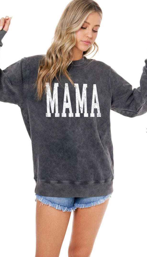 Mama Graphic Sweatshirt- Mocha