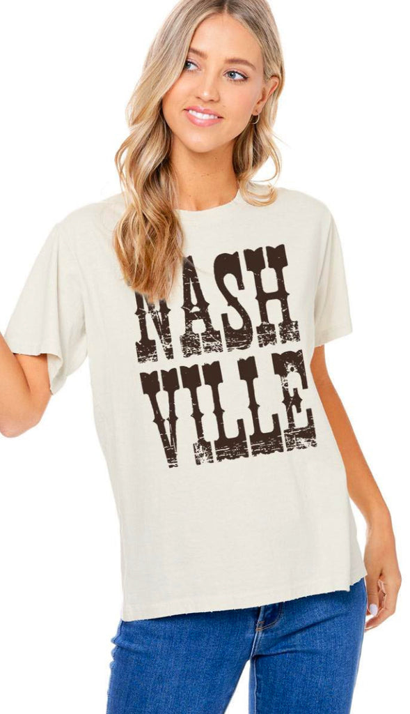 Nashville Graphic Tee- Sand