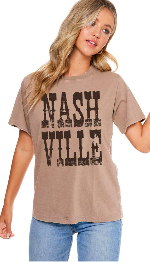 Nashville Graphic Tee- Sand