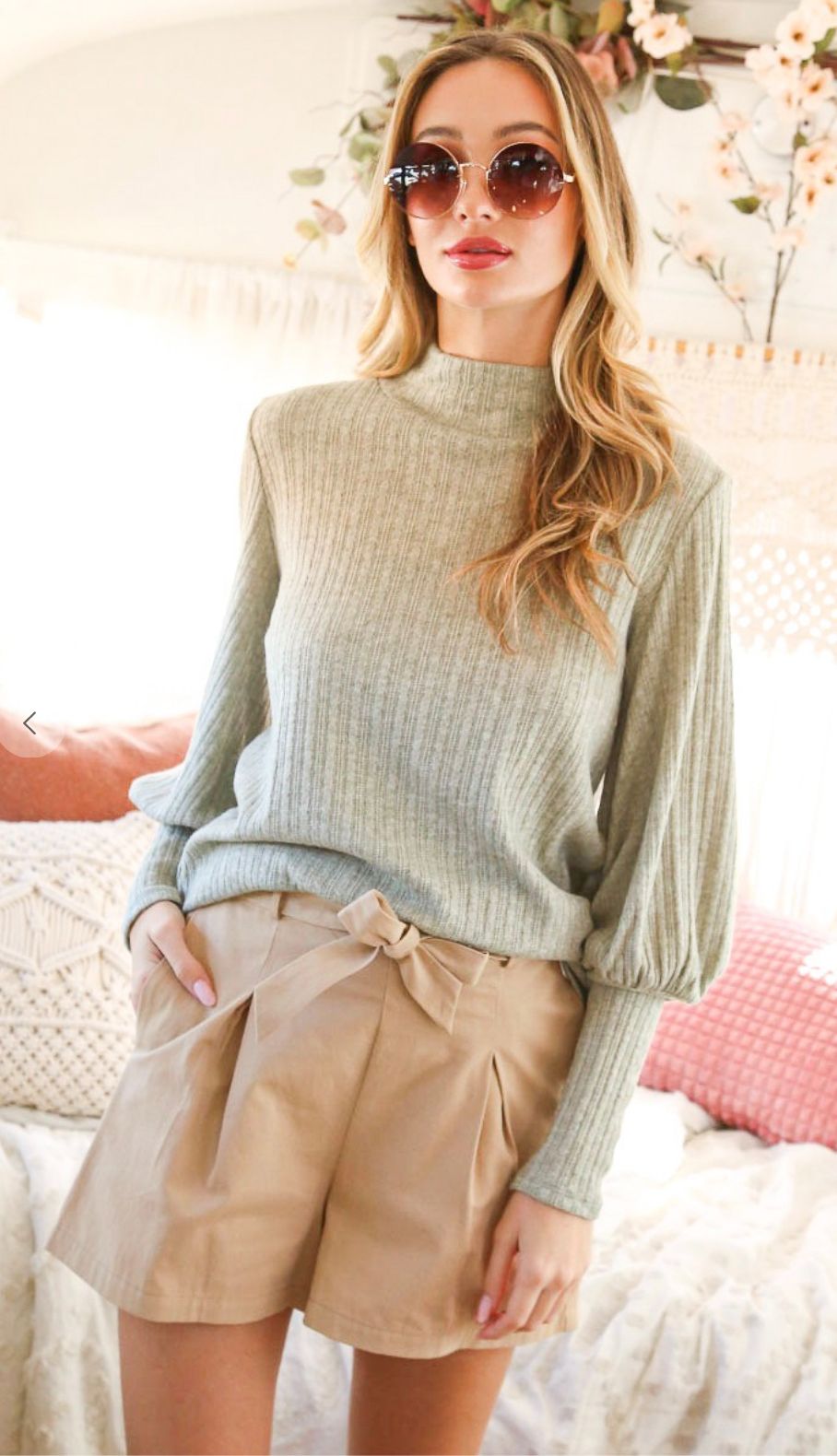 Sage And Such Long Sleeve Top- Sage