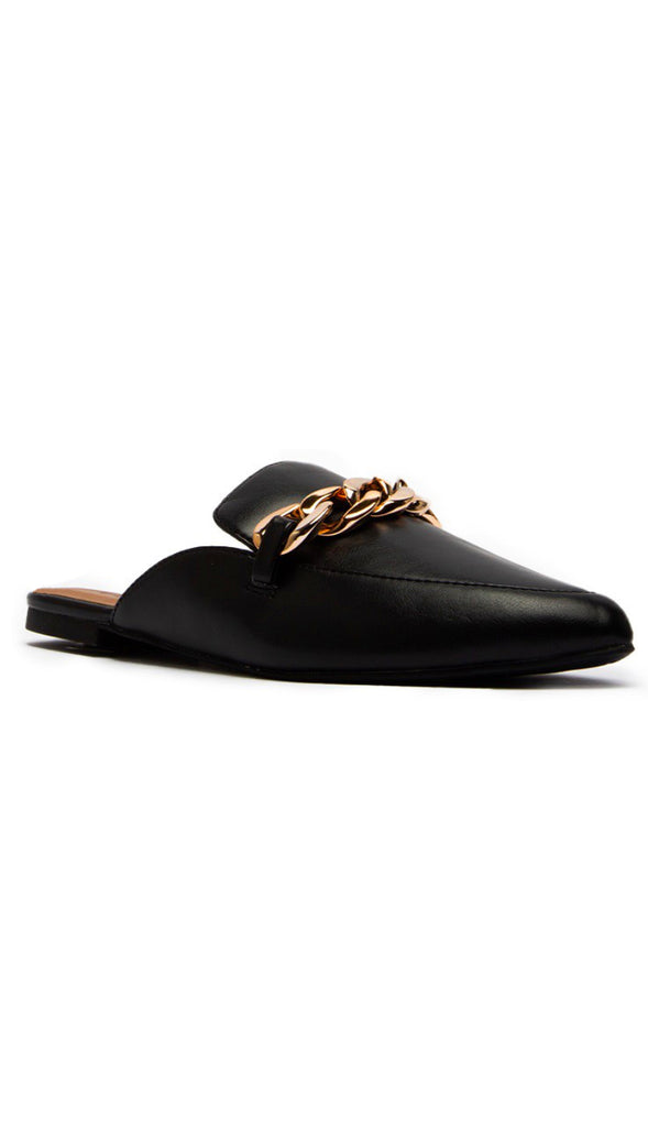 Chain Mules- Taupe/Grey