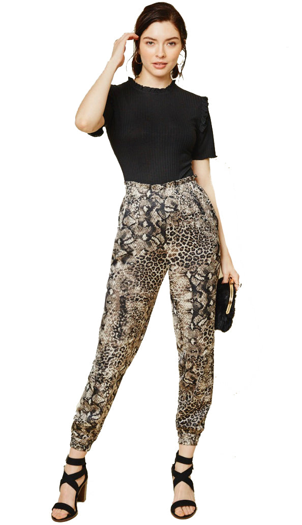Balenciaga Snakeskin-Print Leather Trousers - ShopStyle Dress Pants