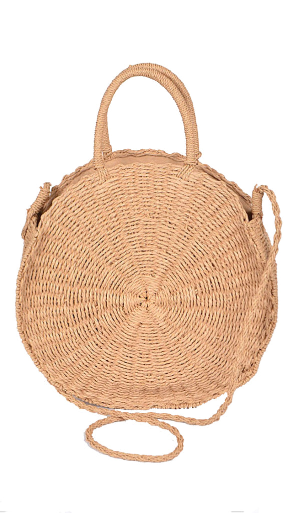 Straw Crossbody Bag- Khaki