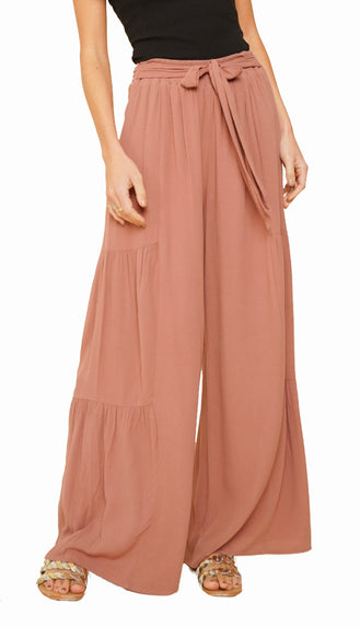 For All Occasions Wide Leg Pants- Terracotta