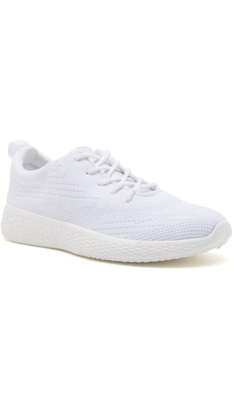 Lace Up Comfort Sneakers- White